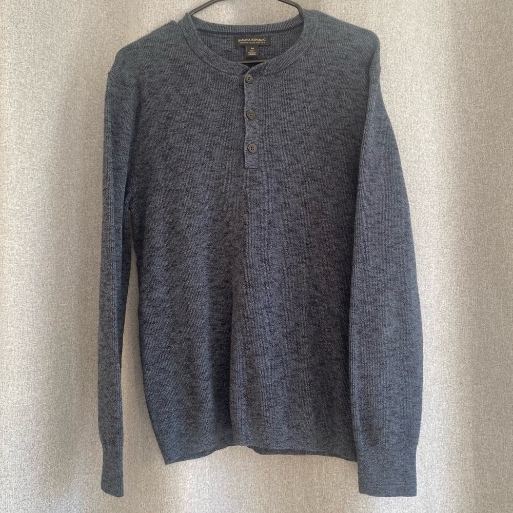 Banana‎ Republic Men's Blue Sweater 100% Cotton M